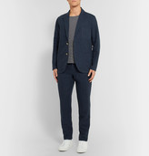 Thumbnail for your product : De Bonne Facture Navy Brushed-Linen Suit Trousers