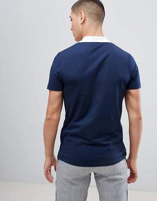 ASOS Design DESIGN polo shirt with retro vertical panels and revere collar