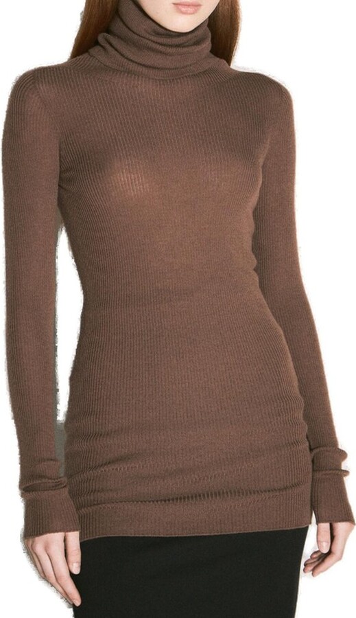 Rick Owens Ribbed Tube Turtleneck Jumper