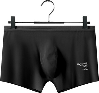 ZONBAILON Men's Underwear Ice Silk Breathable Elastic Fitness Sports Long  Boxer