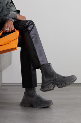 MONCLER GENIUS + 6 Moncler 1017 Alyx 9sm Ary Rubber-trimmed Leather Chelsea  Boots - Black - ShopStyle
