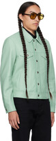 Thumbnail for your product : Tom Ford Blue Zip Leather Jacket