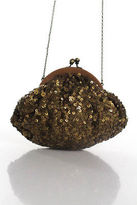 Thumbnail for your product : Santi Brown Sequined Strap Included Clasp Closure Tiny Evening Clutch Handbag