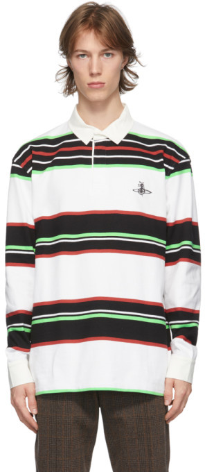 Vivienne Westwood White Rugby Long Sleeve Polo - ShopStyle