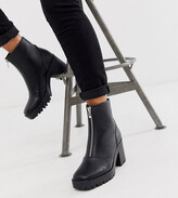 Thumbnail for your product : Raid Exclusive Janella chunky zip front boots in black