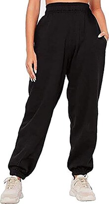 mymixtrendz Womens Ladies Fleece Casual Oversized Jogging Joggers Cuffed Pocket Tracksuit Bottoms 