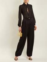 Thumbnail for your product : Lanvin Sheer Silk-blend Shirt - Womens - Black