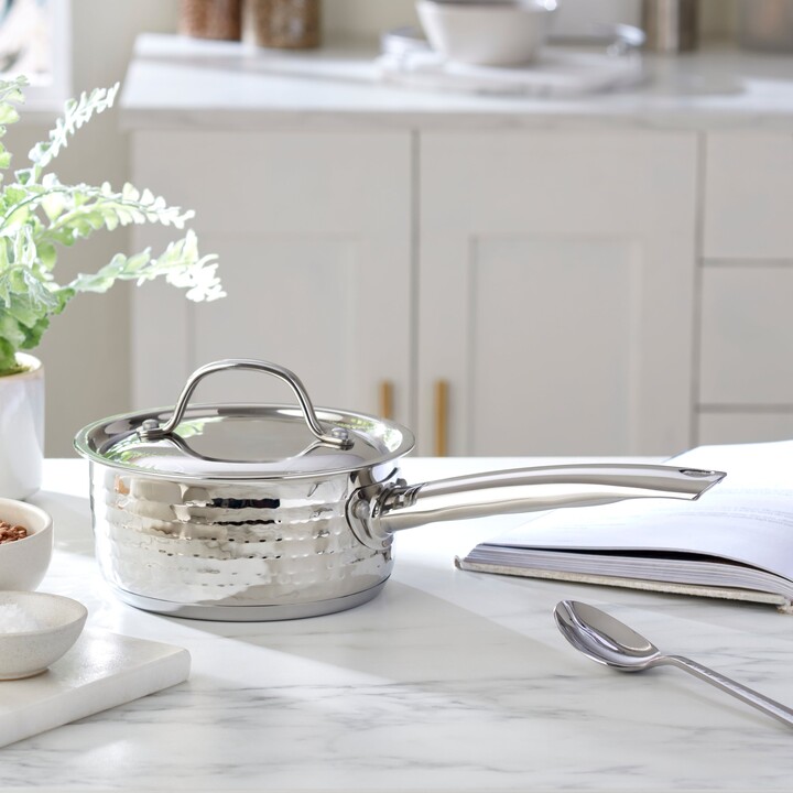 Dunelm Hammered Effect Sauce Pan 18cm Stainless Steel ShopStyle