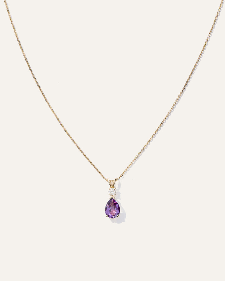 Quince 14K Gold Diamond & Semi-Precious Gemstone Drop Necklace