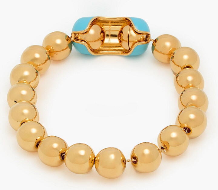 Gold-tone enamel bracelet