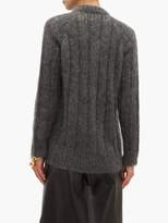 Thumbnail for your product : Prada Open-knit Mohair-blend Cardigan - Womens - Grey