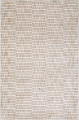 Bungalow Rose Orion Modern Geometric Lines Beige/Tan Area Rug