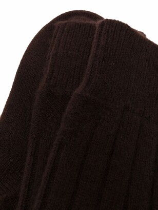 Bottega Veneta Ribbed-Knit Thick Cashmere Socks