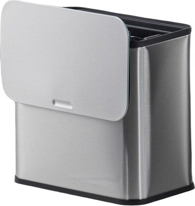 GaoMon 1.3GalHangingTrashCanwithLidStainlessSteelKitchenCompostBinwithInnerBucketandCharcoalFilterforCountertop