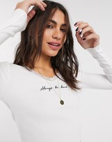 Thumbnail for your product : Topshop Be Kind slogan t-shirt in white