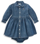 lauren ralph lauren belted cotton denim shirtdress