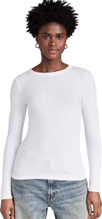 Enza Costa Textured Rib Crew Tee