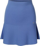 Thumbnail for your product : Tirillm "Anita" Short Merino Wool Flared Skirt -Sky Blue