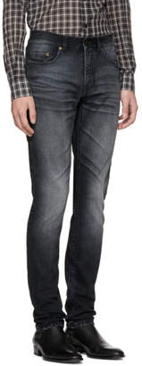 Saint Laurent Black Universite Low-Waisted Skinny Jeans