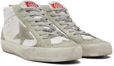 Thumbnail for your product : Golden Goose SSENSE Exclusive White & Gray Mid Star Classic Sneakers