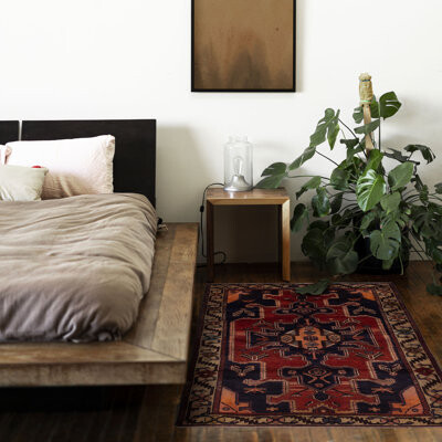 Anatolian Vintage Navy, Red Rug 5'2" x 7'5"