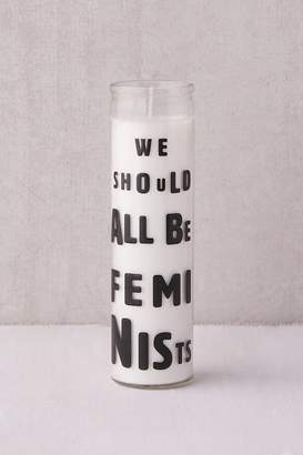 Urban Outfitters We Should All Be Feminists Glass Pillar Candle