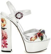 Thumbnail for your product : Dolce & Gabbana Keira leather plateau pumps