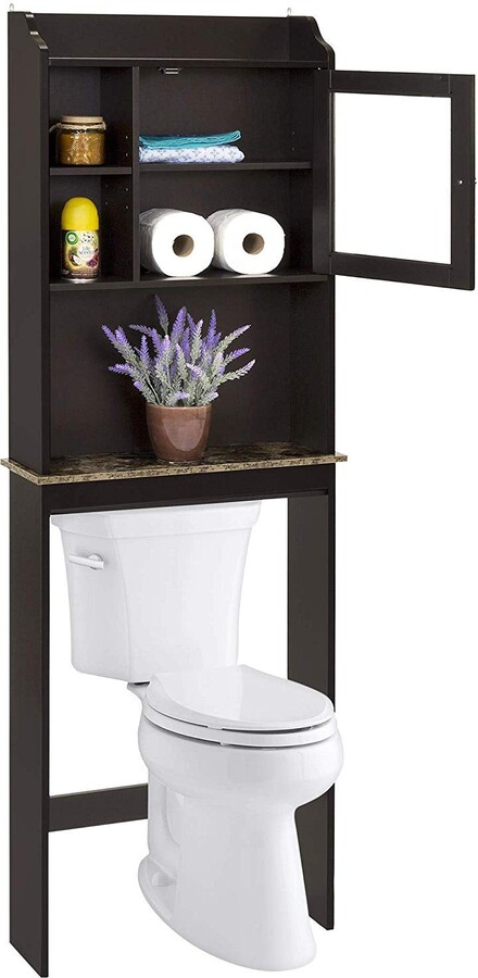 NA Modern Black Over The Toilet Space Saver Wood Storage Bathroom Cabinet - ShopStyle Bedroom