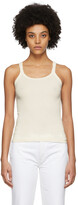 Thumbnail for your product : RE/DONE Off-White Ribbed Tank Top