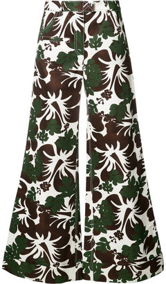 Rosie Assoulin floral print palazzo trousers - women - Cotton/Viscose - 0