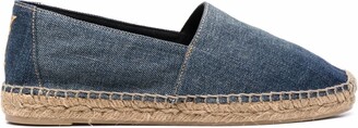 Saint Laurent Logo-Embroidered Denim Espadrilles - ShopStyle