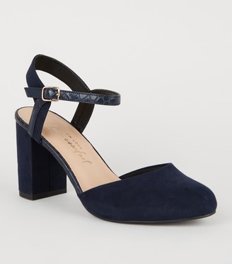 new look navy court shoes