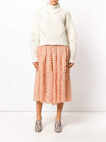 Thumbnail for your product : Chloé ruffle lace midi skirt