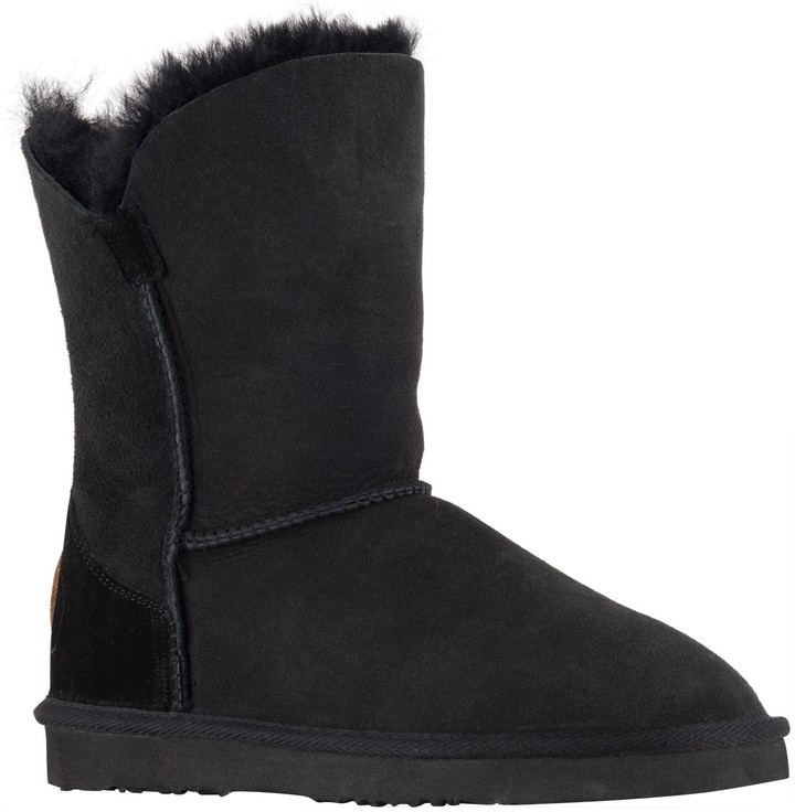 Lamo Suede and Sheepskin Boots 
