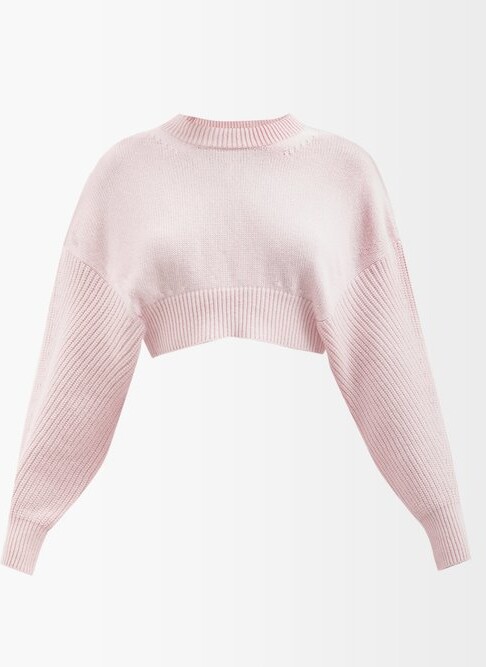 hot pink cropped sweater