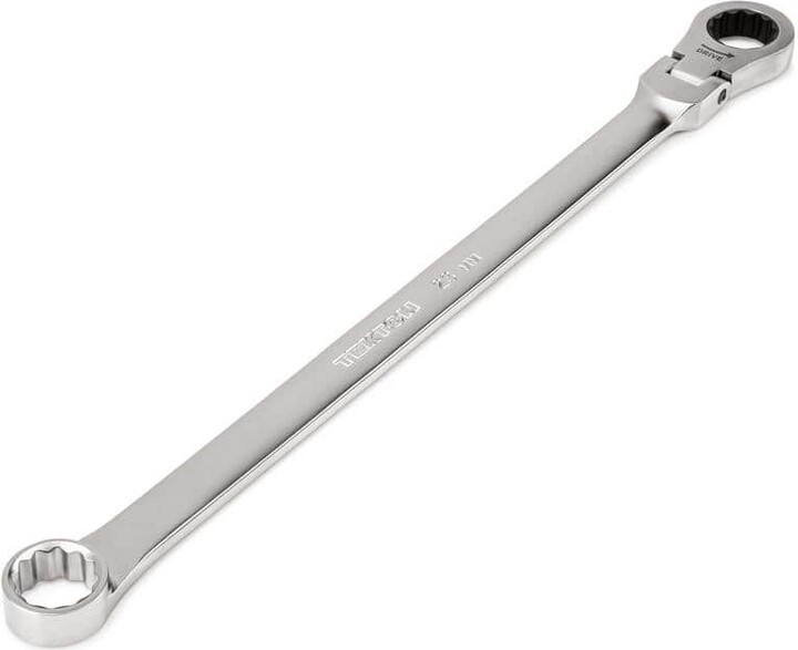 TEKTON 23 mm Long Fixed/Flex Head 12-Point Ratcheting Box End Wrench