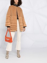 Thumbnail for your product : Elisabetta Franchi Long-Sleeved Panelled Puffer Coat