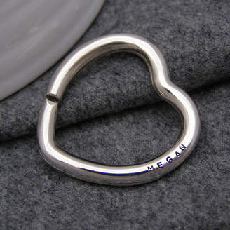Soremi Jewellery Personalised Silver Heart Key Ring