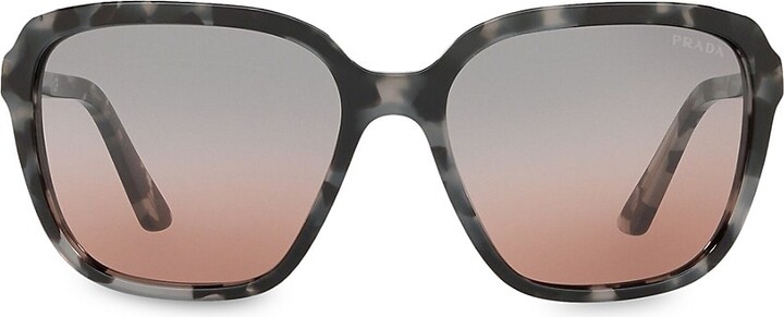 prada 58mm square sunglasses
