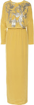 Thumbnail for your product : By Malene Birger Lidania sequin-embellished silk-satin gown