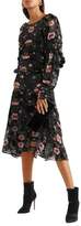 Thumbnail for your product : Preen by Thornton Bregazzi Floral-Print Devoré-Velvet Chiffon Dress