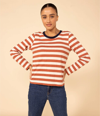 Petit Bateau Le Droit Striped T-shirt In Slub Cotton Jersey