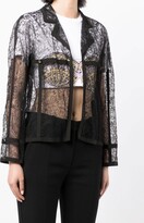 Thumbnail for your product : Chanel Pre Owned 1994 Logo-Embroidered Lace Jacket