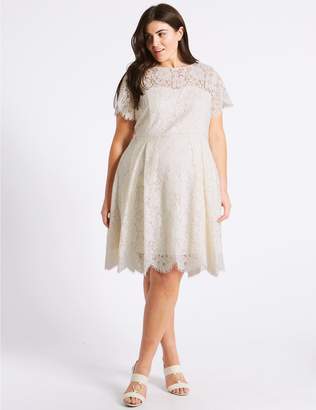 Marks and Spencer Cotton Blend Lace Swing Dress