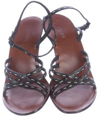 Fendi Strappy Leather Sandals