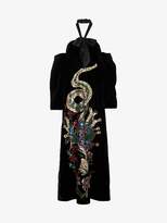 Thumbnail for your product : Gucci Sequin Embroidered Velvet Gown
