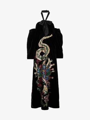 Gucci Sequin Embroidered Velvet Gown