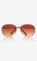 Thumbnail for your product : Express Rhinestone Side Aviator Sunglasses