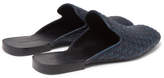 Thumbnail for your product : Bottega Veneta Intrecciato Leather Backless Slippers - Men - Storm blue