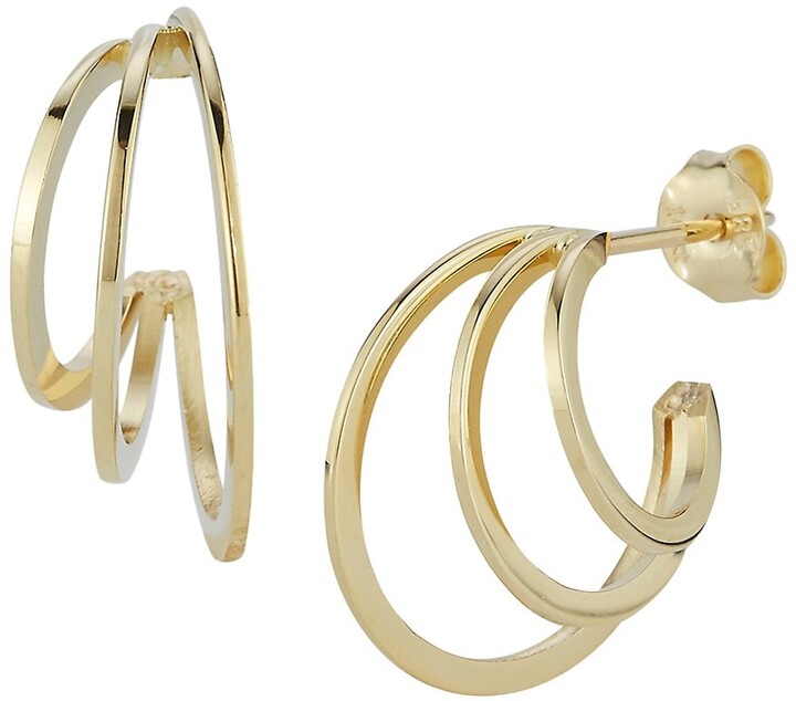Triple Hoop Earrings | Shop the world's largest collection of fashion 